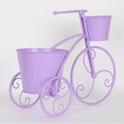 14*6.75*12''Purple Metal Bicycle Table Décor