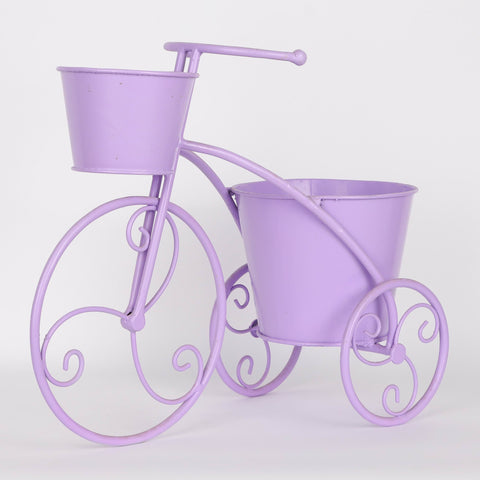 14*6.75*12''Purple Metal Bicycle Table Décor