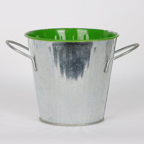7.25*5*4.75''Silver Metal Bucket Décor