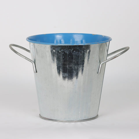 7.25*5*4.75''Silver Metal Bucket Décor