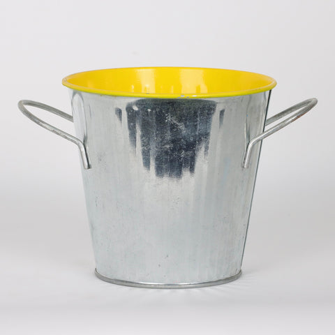7.26*5*4.75''Silver Metal Bucket Décor