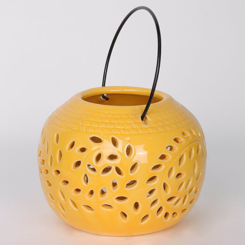 6*6*7.5‘’Yellow Candle Holder