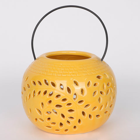 6*6*7.5‘’Yellow Candle Holder