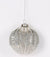 4 X 4 X 4.125"H Sliver Glass Ball Ornament