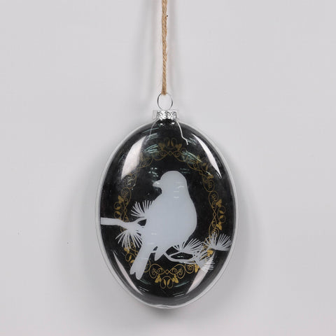 3.5*5'' Bird Scene Glass Ornamnet