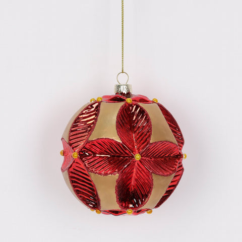 3.75In Red White Ornament