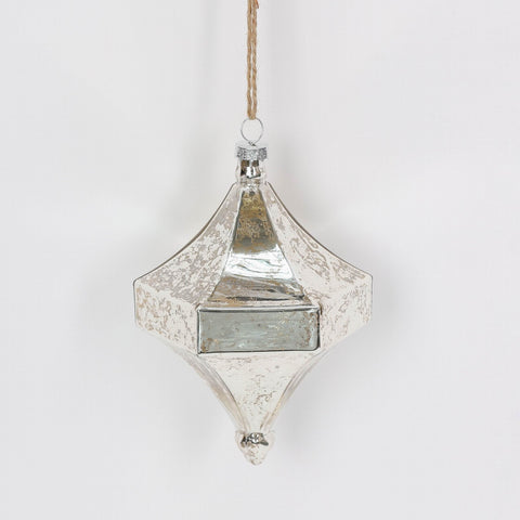 5‘’H Silver Teardrop Ornament