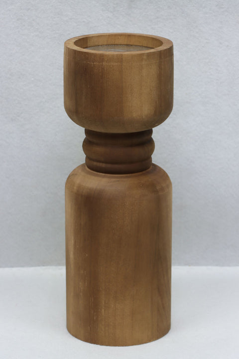 4X11" Wooden Candle Holder