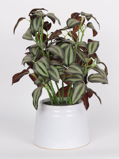 Faux Tradescantia Plant Pot: Add a Touch of Nature to Your Home Decor with this 9.5x12" Greenery Piece