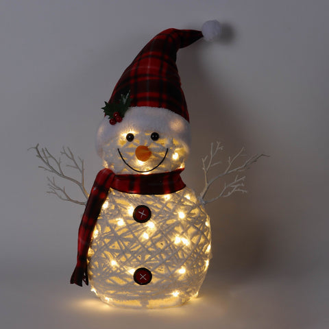 19*7.5*19'' Snowman W/Light Décor