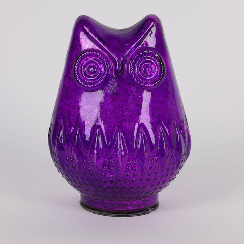 6.25IN HALLOWEEN OWL GLASS TABLE TOP