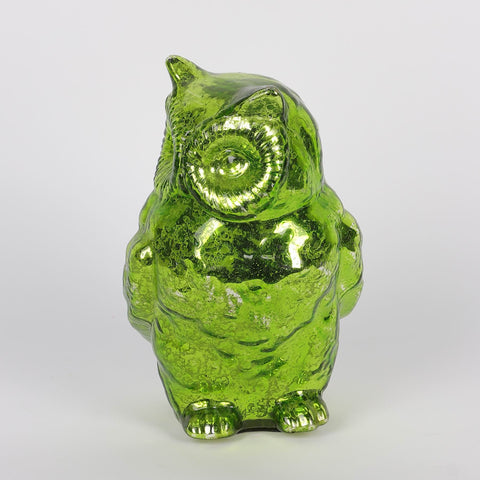 8IN HALLOWEEN OWL GLASS TABLE TOP