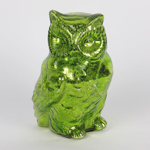 8IN HALLOWEEN OWL GLASS TABLE TOP