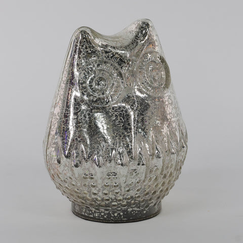 6.25IN HALLOWEEN OWL GLASS TABLE TOP