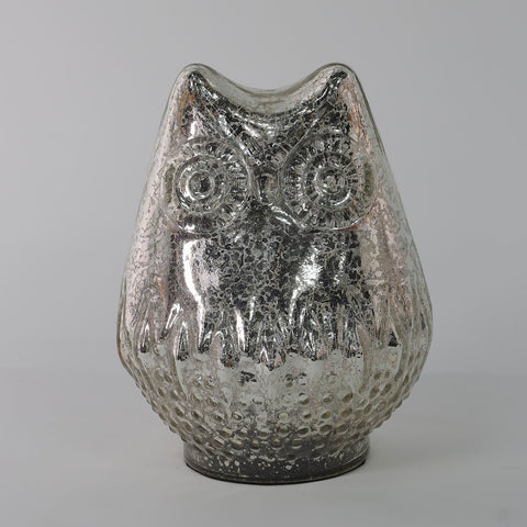 6.25IN HALLOWEEN OWL GLASS TABLE TOP