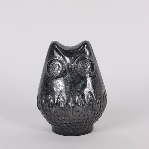 6.25IN HALLOWEEN OWL GLASS TABLE TOP