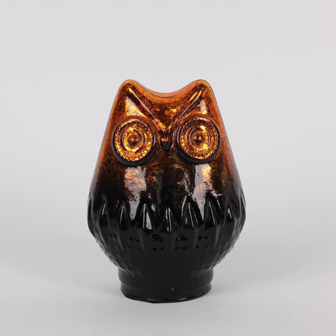 6.25IN HALLOWEEN OWL GLASS TABLE TOP
