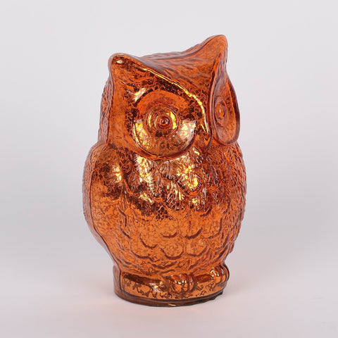 8IN HALLOWEEN OWL GLASS TABLE TOP