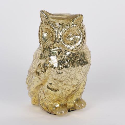 8IN HALLOWEEN OWL GLASS TABLE TOP