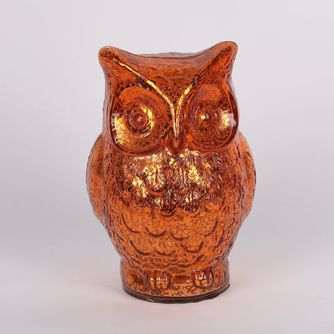 8IN HALLOWEEN OWL GLASS TABLE TOP
