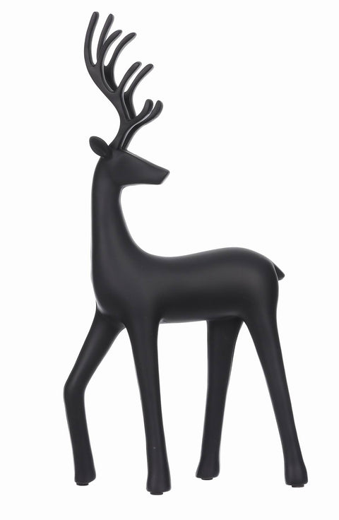 CHRISTMAS 14" Black Plastic Deer