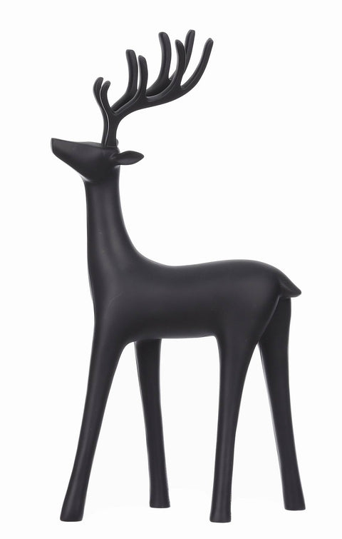 CHRISTMAS 14" Black Plastic Deer