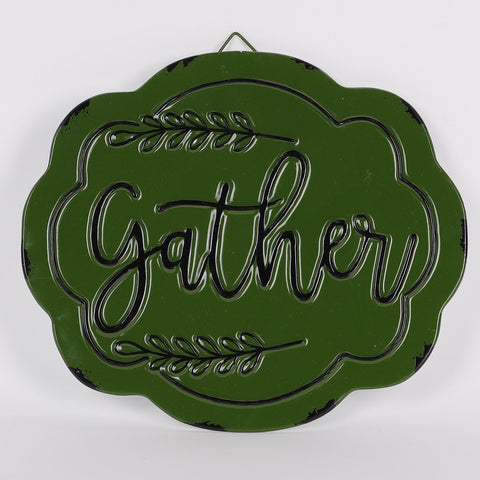 7IN FALL GATHER METAL WALL HANGER