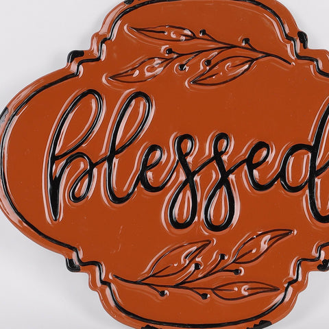 6.75IN FALL BLESSED METAL WALL HANGER
