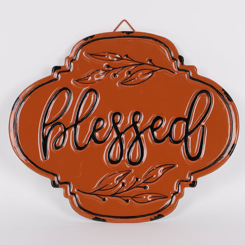 6.75IN FALL BLESSED METAL WALL HANGER