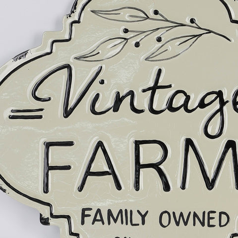 8.5IN FALL VINTAGE FARMS METAL WALL HANGER