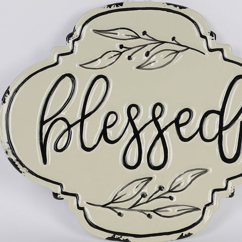 6.75IN FALL BLESSED METAL WALL HANGER