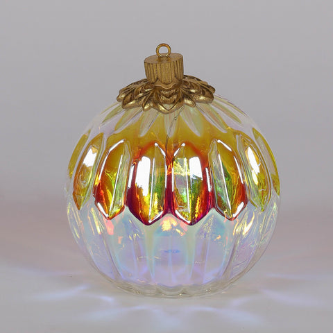 6X7.25 Inch Ball Ornament W/Light Décor