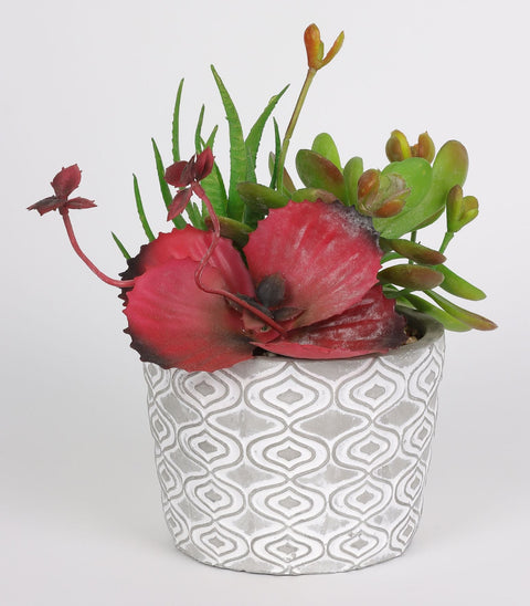 4.75*8.5''Greenery Succulent Arrangement Décor