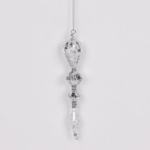 6In Mirror With Silver Teardrop Ornament