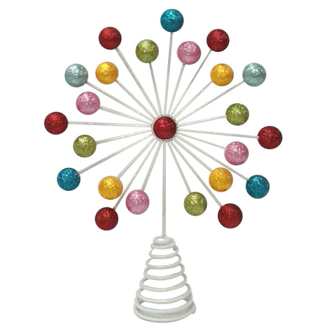 9.5*2.5*12'' Glitter Balls Tree Topper