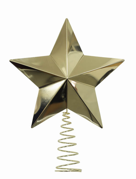 Christmas Metal Star Tree Topper -Gold

12In H (30.4Cm)