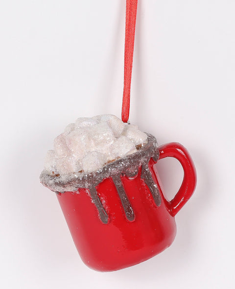 3.5 X 3 X 3.5"H Clay Dough Mocha Cup Ornament