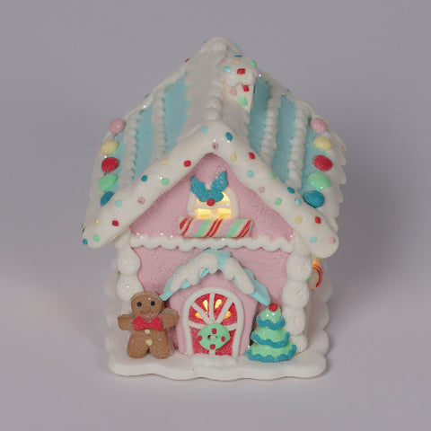 4.75*4.5*5.5'' Gingerbread House W/Light Décor