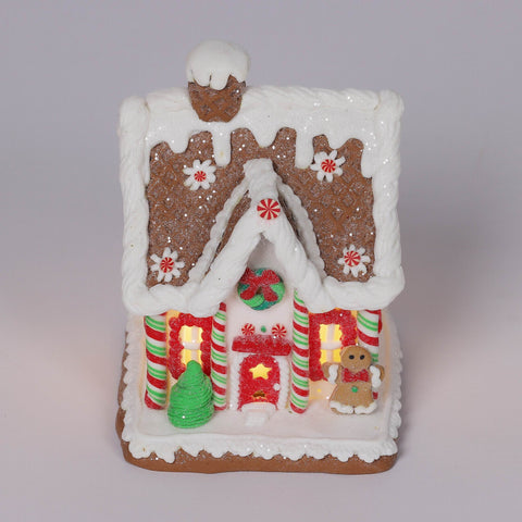 4.75*4.5*5.75'' Gingerbread House W/Light Décor