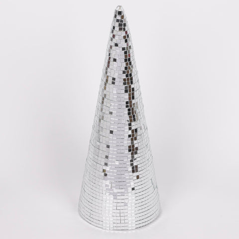 4.5*12'' CHRISTMAS MIRROR TREE CONE DÉCOR