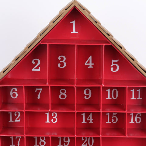 16.75*2.75*19.75 Inch Christmas Advant Calendar House Décor