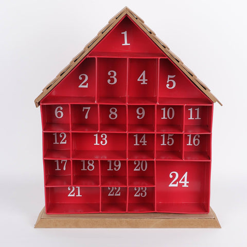 16.75*2.75*19.75 Inch Christmas Advant Calendar House Décor