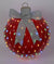 19 X 24"H Plastic Led Ball With Silver Ribbon Bow Decor