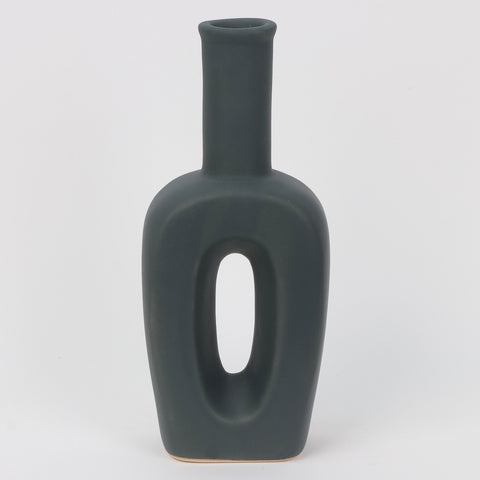 Ceramic Vase Decor 4.25"L X2.375"W X9.875"H