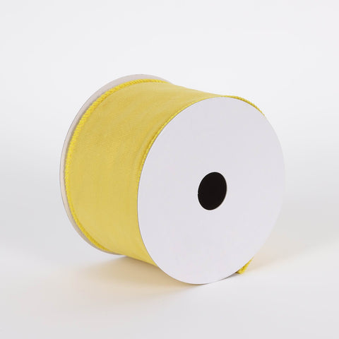 CHRISTMAS 2.5IN X 10YDS YELLOW VELVET RIBBON