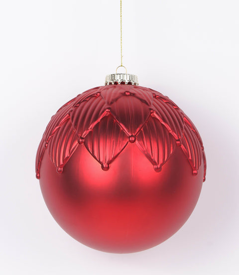 5.91"H Shatterproof Ball Ornament Red