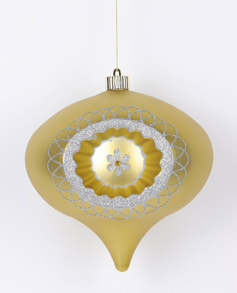 7.88"H Shatterproof Ball Ornament Gold/Silver