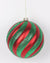 7.88"H Shatterproof Ball Ornament Red/Green