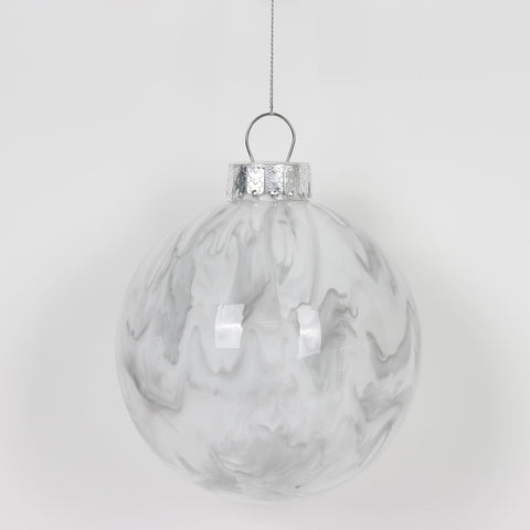 CHRISTMAS 4.72 in Marbled Ornament