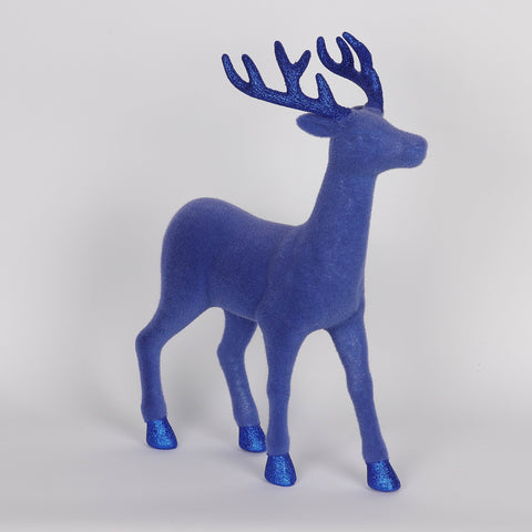 Christmas 13"X6.25"X17.75"H Standing Deer Décor - Blue